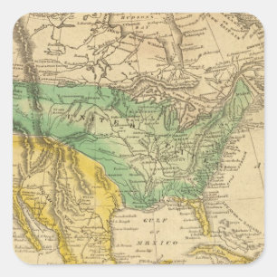 Adesivo Quadrado Mapa de America do Norte por Worcester