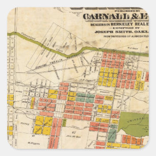 Adesivo Quadrado Mapa de Berkeley