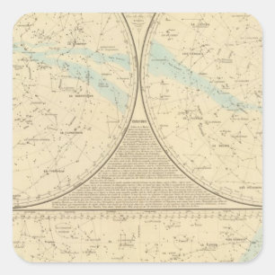 Adesivo Quadrado Mapa de estrelas fixas
