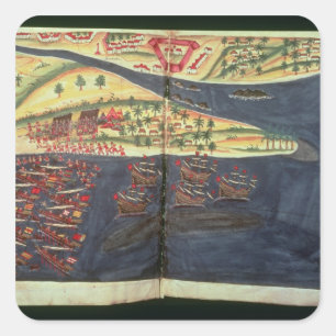 Adesivo Quadrado Mapa de exploração do Surat