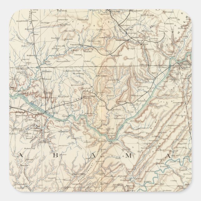 Adesivo Quadrado Mapa de genes XIV (Frente)