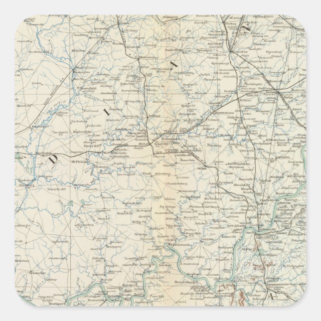 Adesivo Quadrado Mapa de genes XVI (Frente)