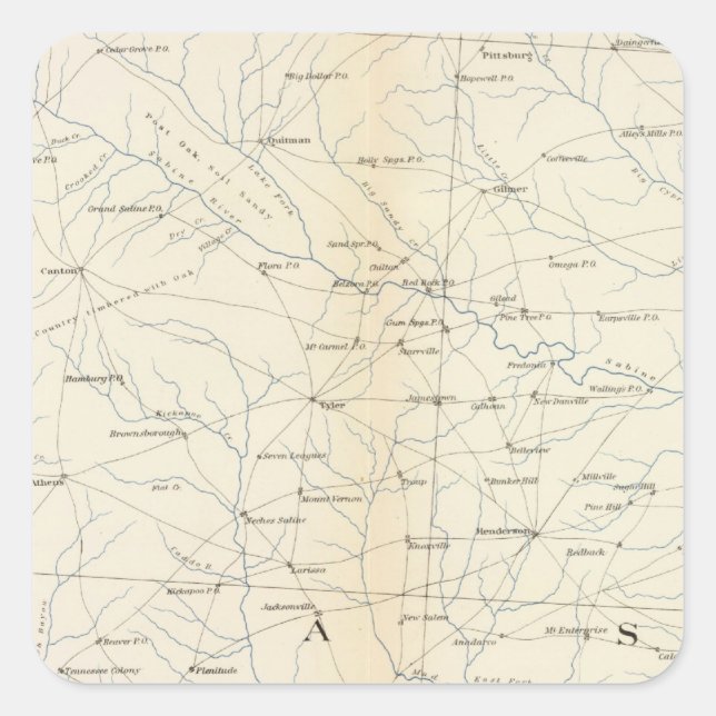 Adesivo Quadrado Mapa de genes XXIII (Frente)