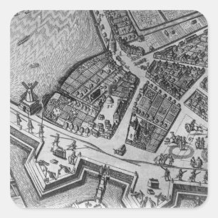 Adesivo Quadrado Mapa de Hamburgo