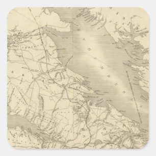 Adesivo Quadrado Mapa de Illinois 2