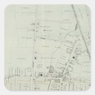 Adesivo Quadrado Mapa de Manasquan, New-jersey