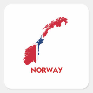 ADESIVO QUADRADO MAPA DE NORUEGA
