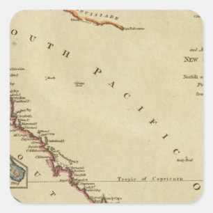 Adesivo Quadrado Mapa de Novo Gales do Sul