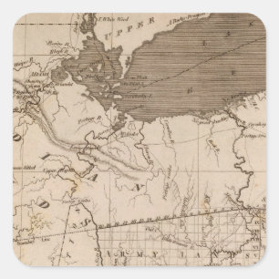Adesivo Quadrado Mapa de Ohio por Arrowsmith