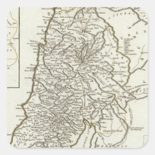 Adesivo Quadrado Mapa de Palestina