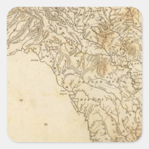 Adesivo Quadrado Mapa de South Carolina por Arrowsmith
