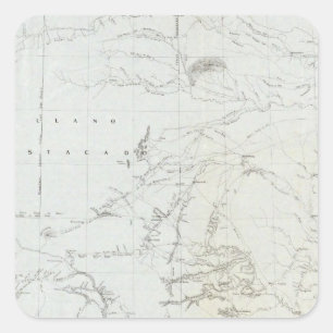 Adesivo Quadrado Mapa de Texas e parte de New mexico