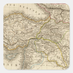 Adesivo Quadrado Mapa de Turquia Syria