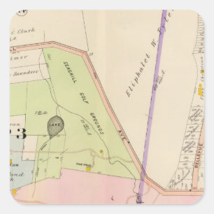 Adesivo Quadrado Mapa do atlas de Yonkers New York