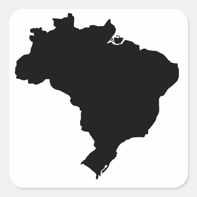 Adesivo Quadrado Mapa do Brasil (Frente)