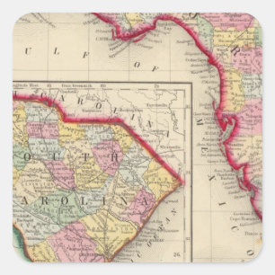 Adesivo Quadrado Mapa Do Condado Da Flórida