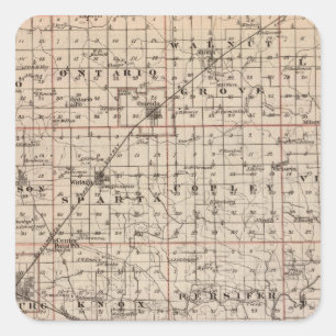 Adesivo Quadrado Mapa do Condado de Knox