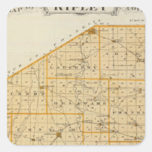 Adesivo Quadrado Mapa do Condado de Ripley