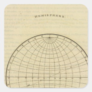 Adesivo Quadrado Mapa do hemisfério