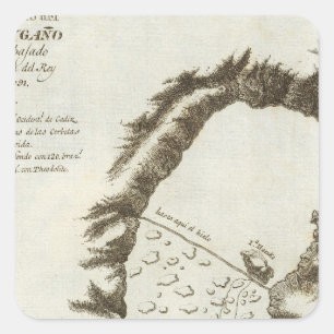Adesivo Quadrado Mapa do livro de Alaska