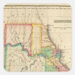 Adesivo Quadrado Mapa Do Missouri
