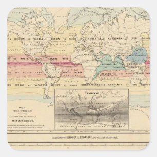 Adesivo Quadrado Mapa do mundo 2