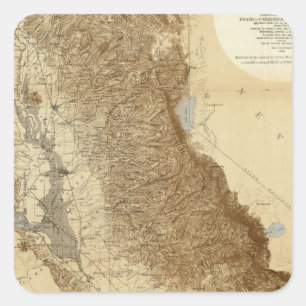 Adesivo Quadrado Mapa do San Joaquin