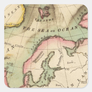 Adesivo Quadrado Mapa elementar