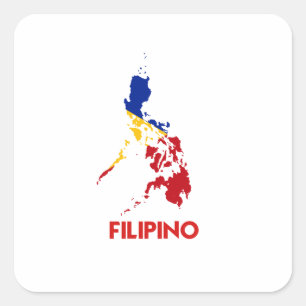 ADESIVO QUADRADO MAPA FILIPINO