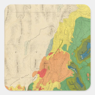 Adesivo Quadrado Mapa Geological da parte ocidental