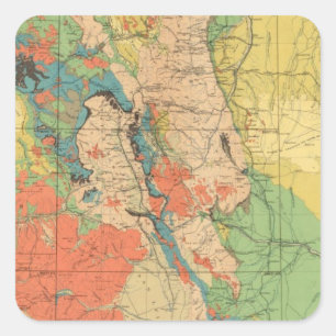 Adesivo Quadrado Mapa Geological geral de Colorado