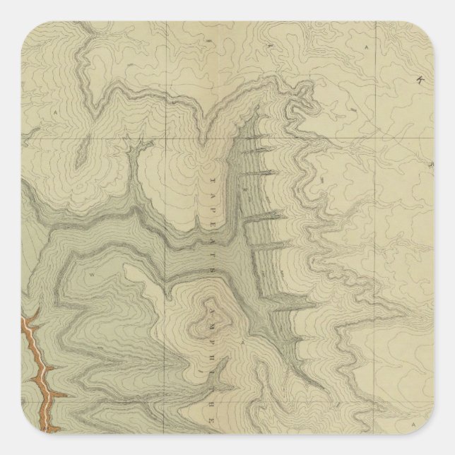 Adesivo Quadrado Mapa Geológico Do Sul (Frente)
