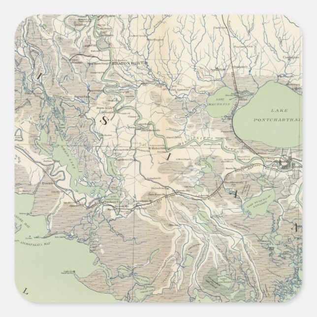 Adesivo Quadrado Mapa geral XXI (Frente)