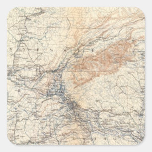 Adesivo Quadrado Mapa militar, PESO Sherman