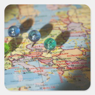 Adesivo Quadrado Mapa Mundial, Europa