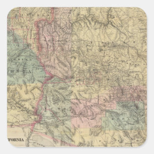 Adesivo Quadrado Mapa novo do território da arizona