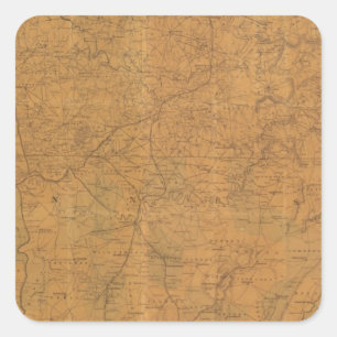 Adesivo Quadrado Mapa oficial da Lloyd's do Estado do Tennessee