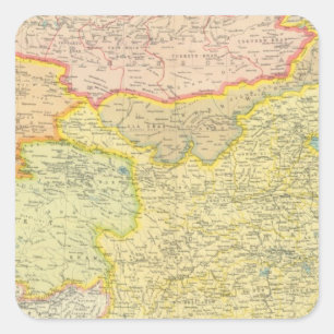 Adesivo Quadrado Mapa político de China