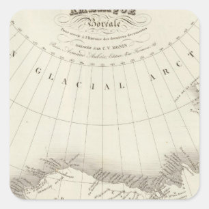 Adesivo Quadrado Mapa uncolored de America do Norte