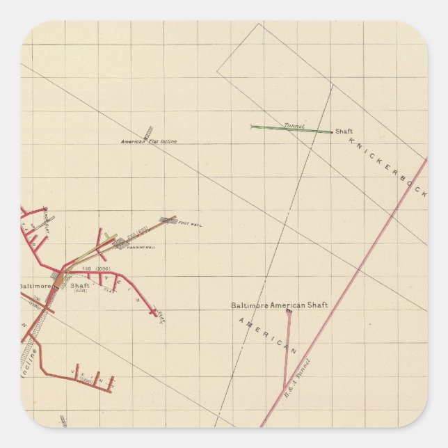 Adesivo Quadrado Mapas Comstock Número VIX (Frente)