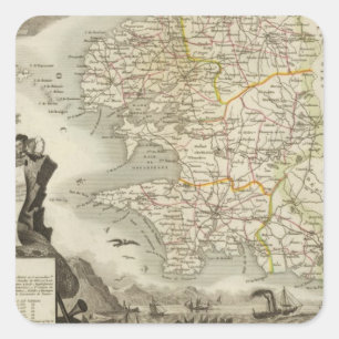 Adesivo Quadrado Mapas do atlas da ilustração