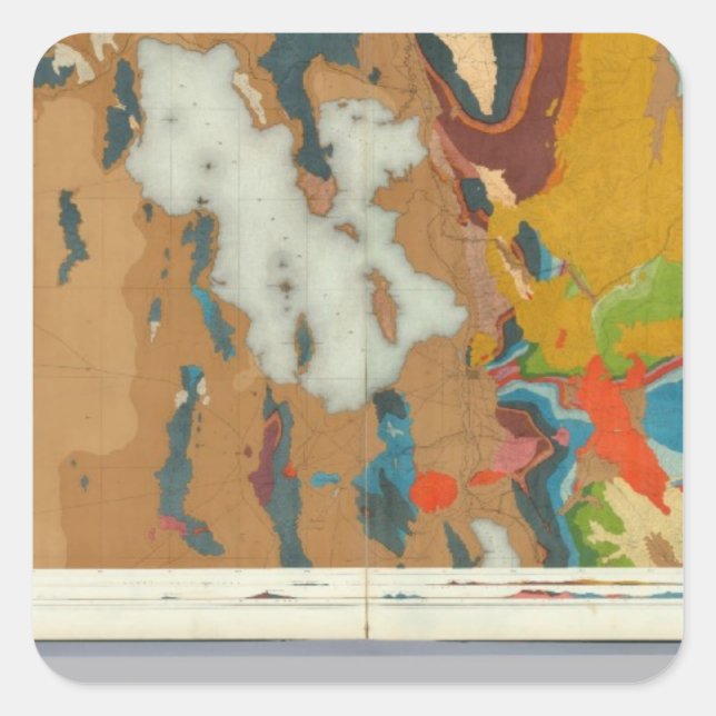 Adesivo Quadrado Mapas Geológicos Compostos IV, 40ª Pesquisa Parale (Frente)