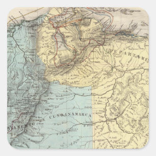 Adesivo Quadrado Mapas militares históricos de Venezuela