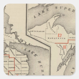 Adesivo Quadrado Mapas que mostram os distritos do congresso