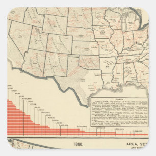 Adesivo Quadrado Mapas temáticos dos Estados Unidos