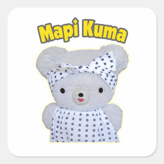 Adesivo Quadrado Mapi Kuma Stickers #1 (Frente)