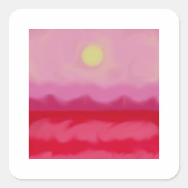 Adesivo Quadrado Mar Vermelho (Frente)