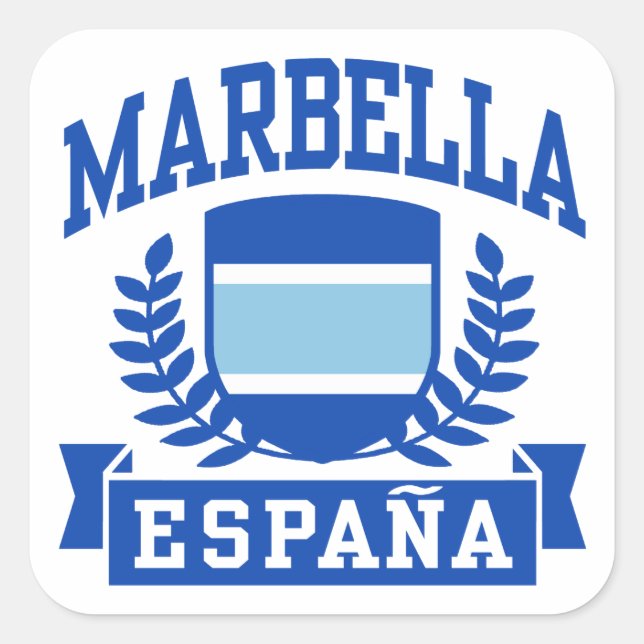 Adesivo Quadrado Marbella Espana (Frente)