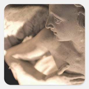 Adesivo Quadrado Marble Angel Sculture Art Impressão