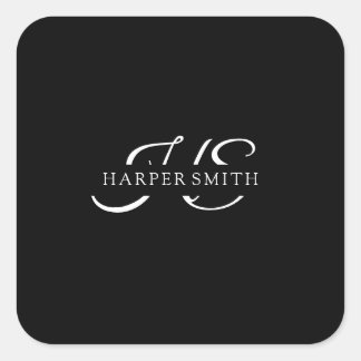 Adesivo Quadrado Marca de logotipo minimalista Vestido de castigo B